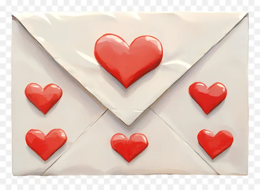 Correo De Amor，Sobre Con Corazón PNG