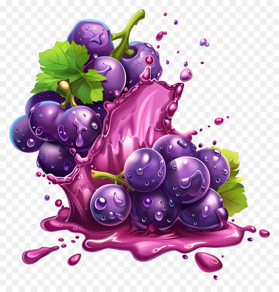 Salpicaduras De Uvas，Uvas Moradas PNG