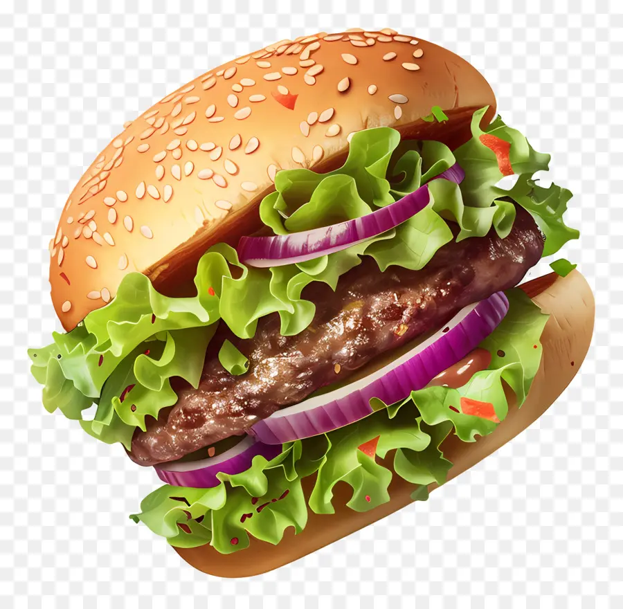 Hamburguesa Flotante，Hamburguesa Realista PNG