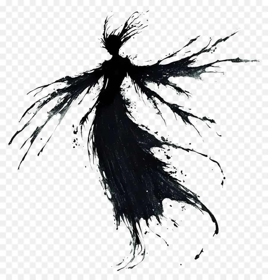 Hada Oscura，Figura Negra Abstracta PNG