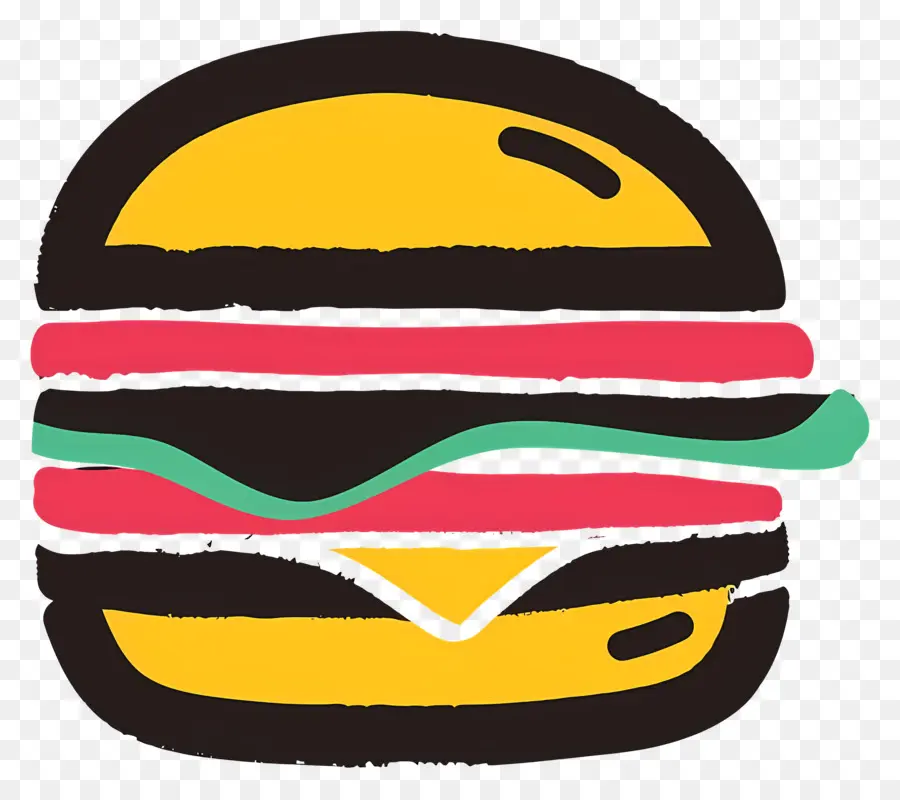 Logotipo De Hamburguesa，Hamburguesa Colorida PNG