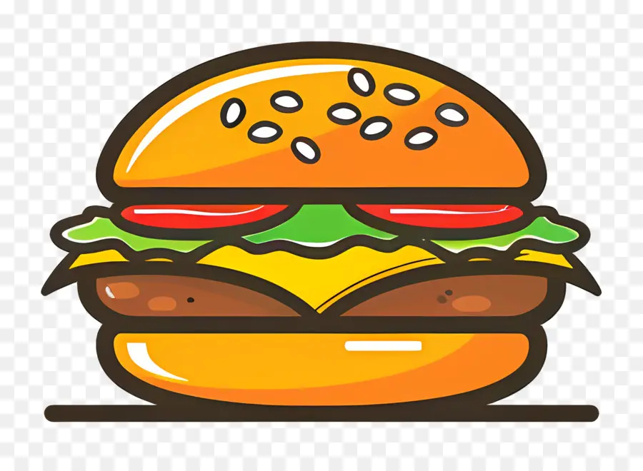 Logotipo De Hamburguesa，Hamburguesa De Dibujos Animados PNG