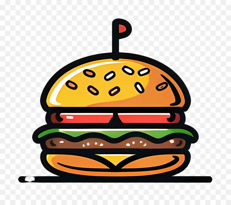 Logotipo De Hamburguesa，Hamburguesa Sencilla PNG