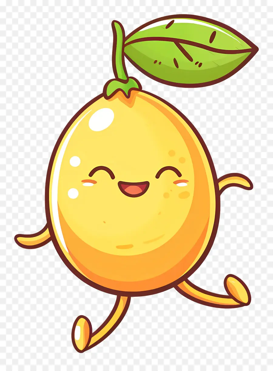 Limón Kawaii，Limón Amarillo PNG