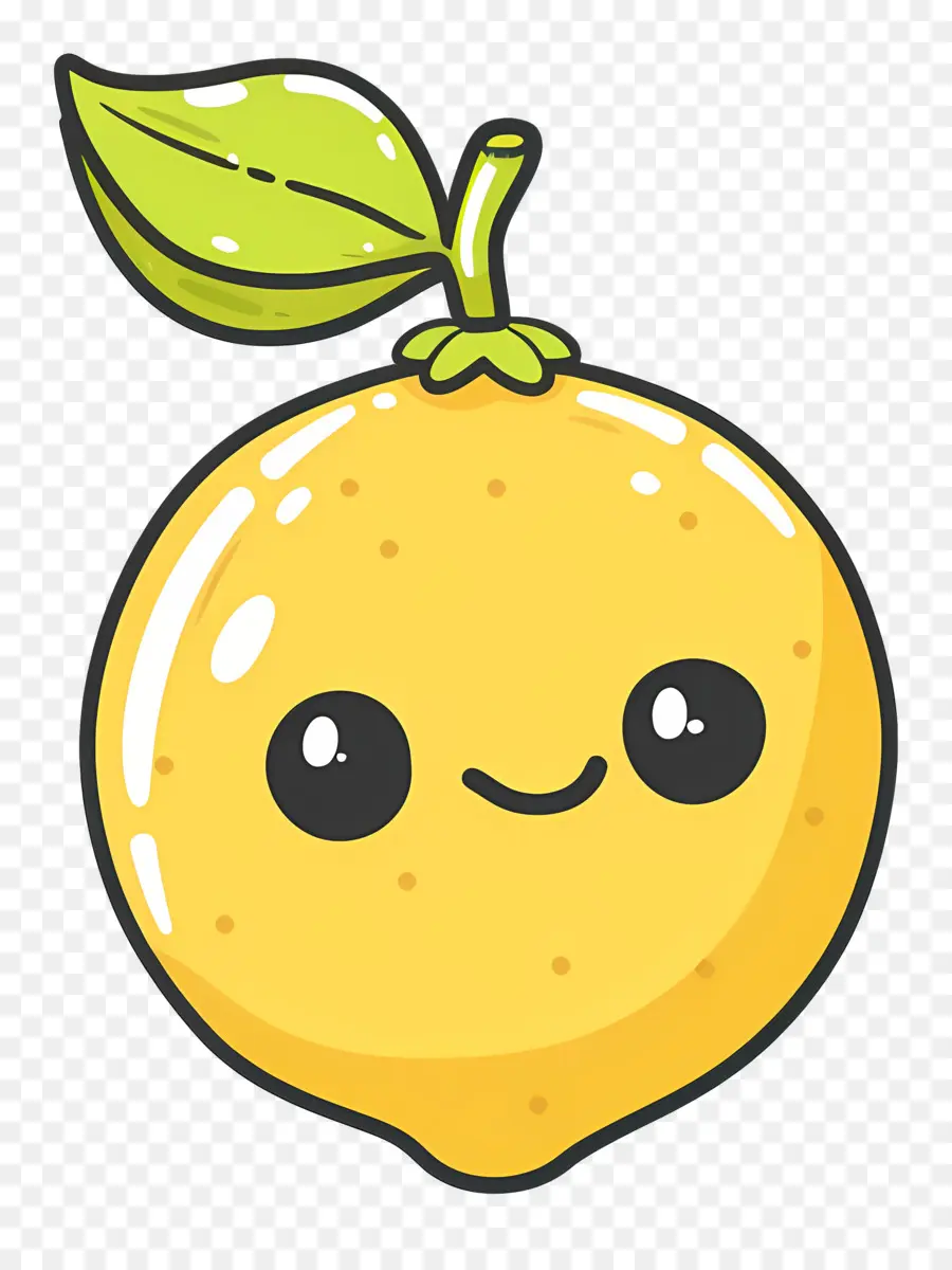 Limón Kawaii，Naranja Feliz PNG