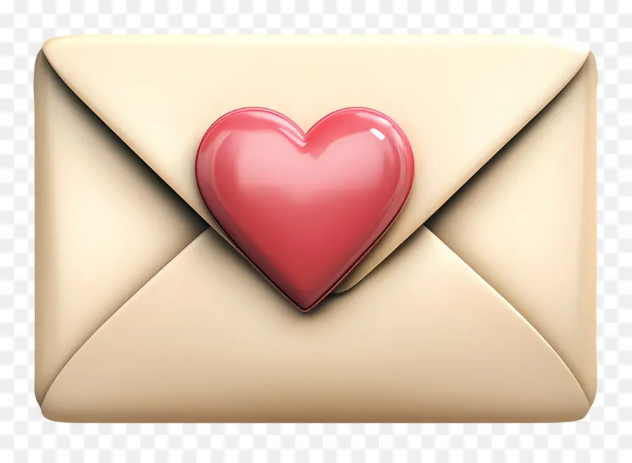 Correo De Amor，Sobre Del Corazón PNG