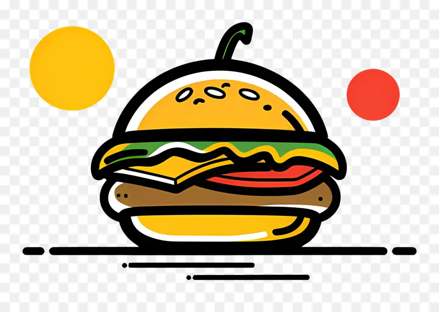 Logotipo De Hamburguesa，Hamburguesa De Dibujos Animados PNG