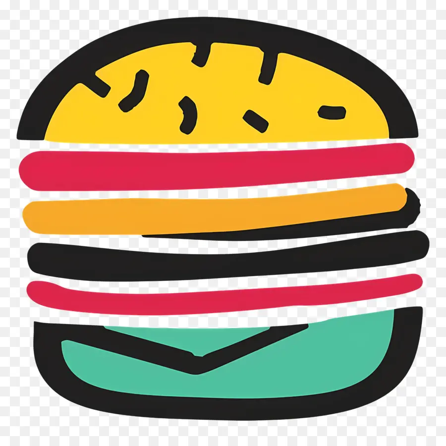 Logotipo De Hamburguesa，Hamburguesa Estilizada PNG