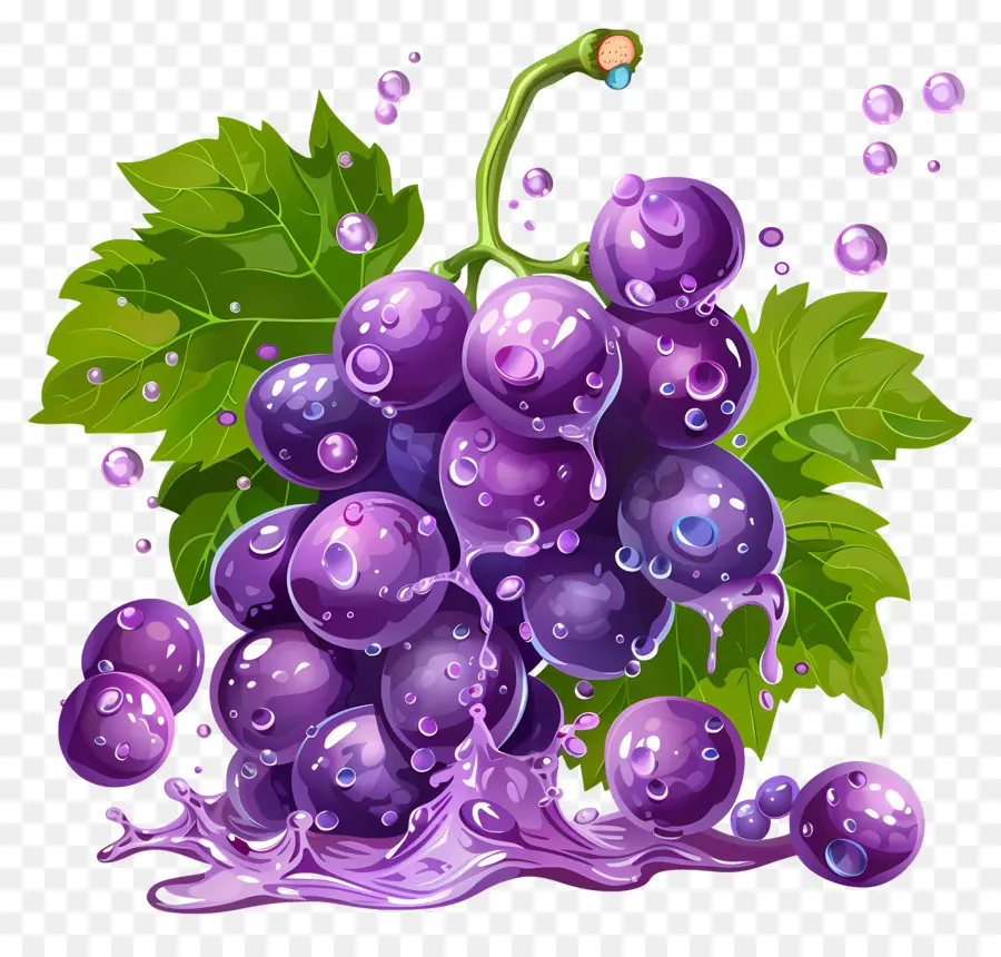 Salpicaduras De Uvas，Uvas Moradas PNG