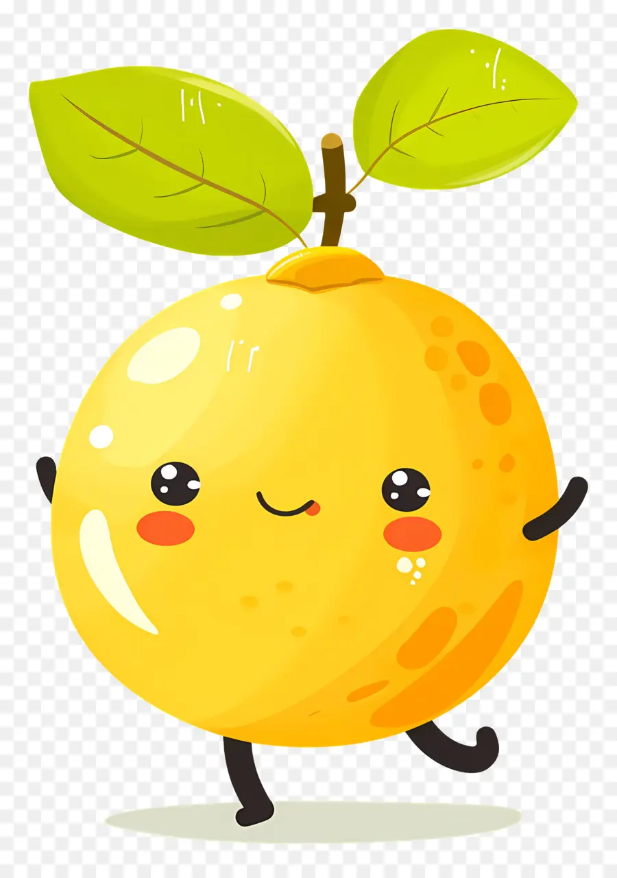 Limón Kawaii，Limón Amarillo PNG