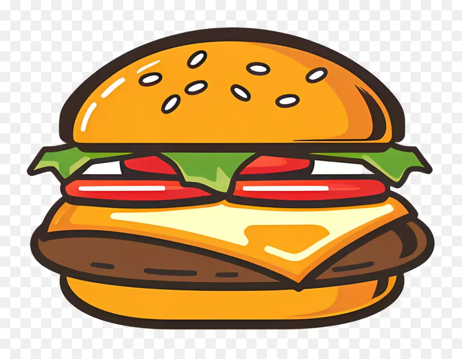 Logotipo De Hamburguesa，Hamburguesa Colorida PNG