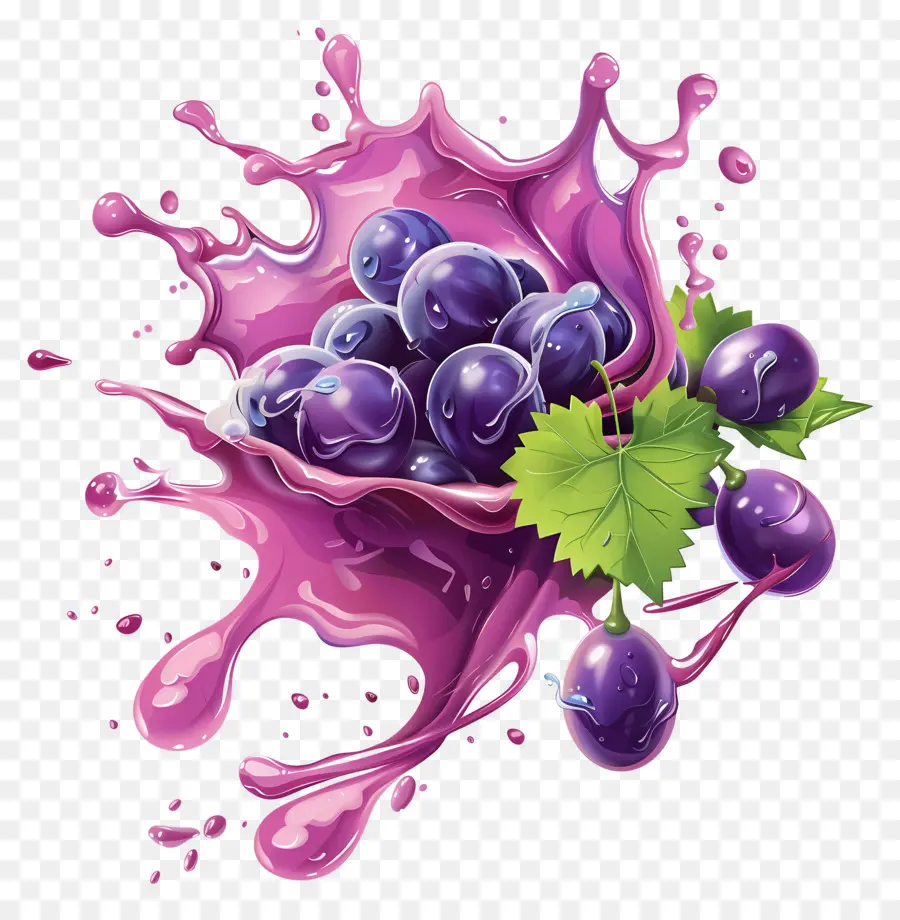 Salpicaduras De Uvas，Uvas Moradas PNG