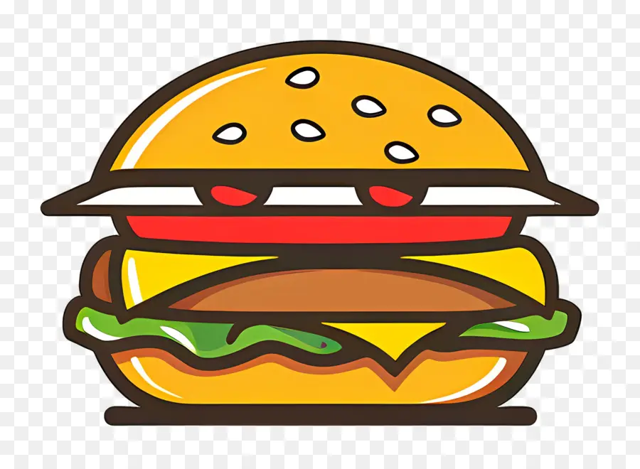 Logotipo De Hamburguesa，Hamburguesa De Dibujos Animados PNG