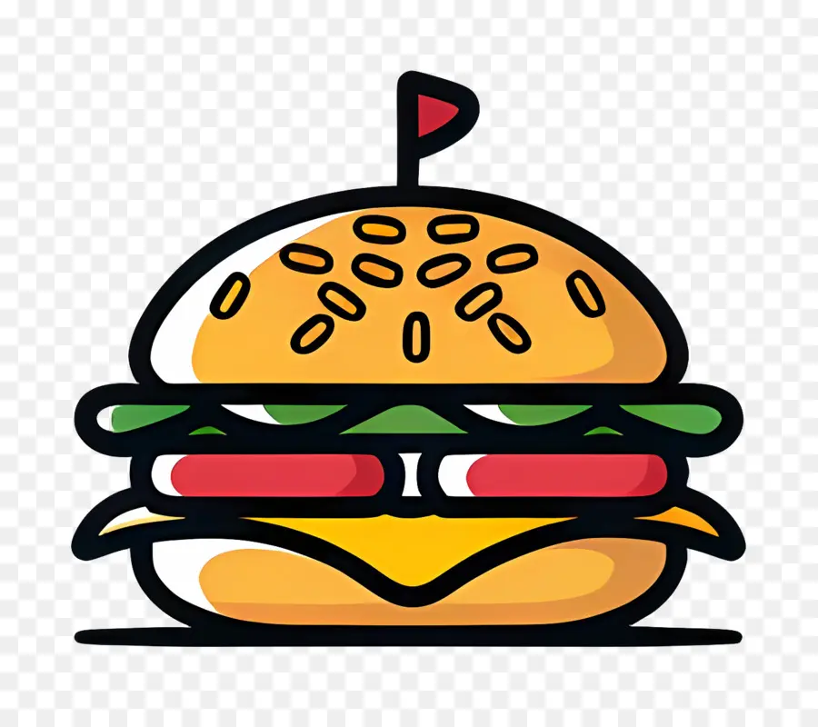 Logotipo De Hamburguesa，Hamburguesa Sencilla PNG