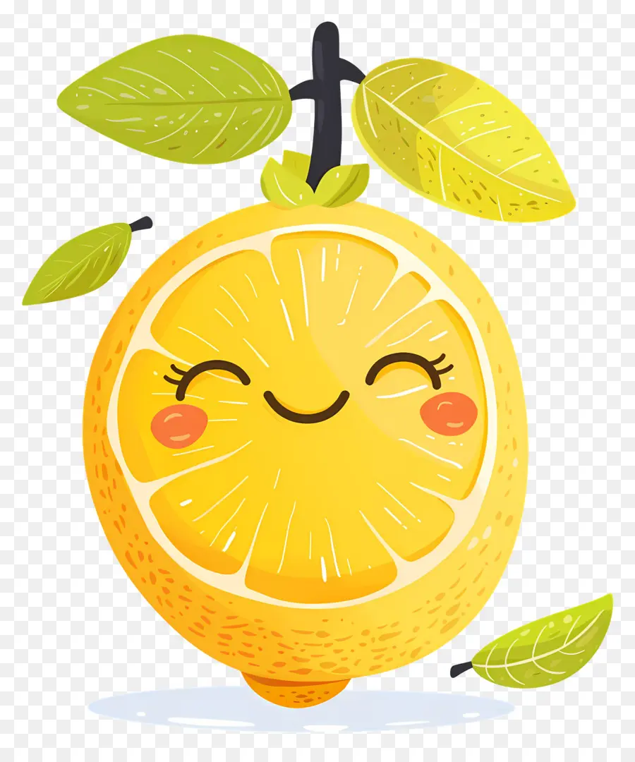 Limón Kawaii，Limón Sonriente PNG