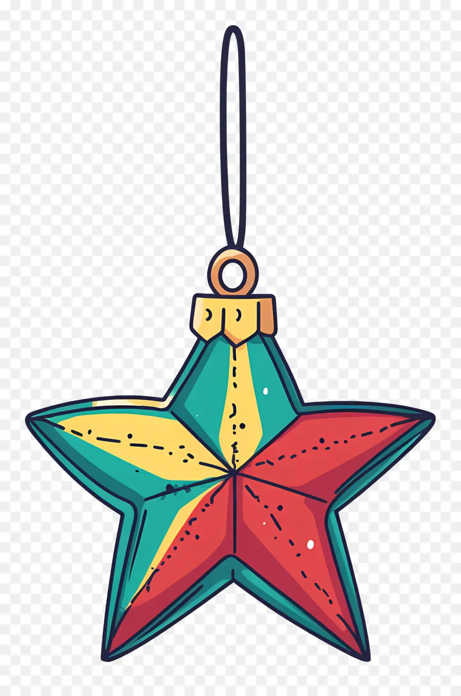 Estrella De Navidad，Adorno De Estrella Colorido PNG