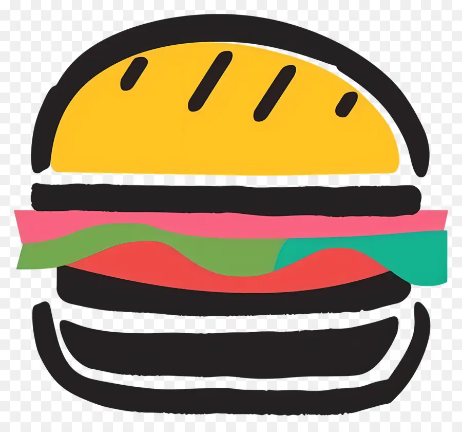 Logotipo De Hamburguesa，Hamburguesa Estilizada PNG