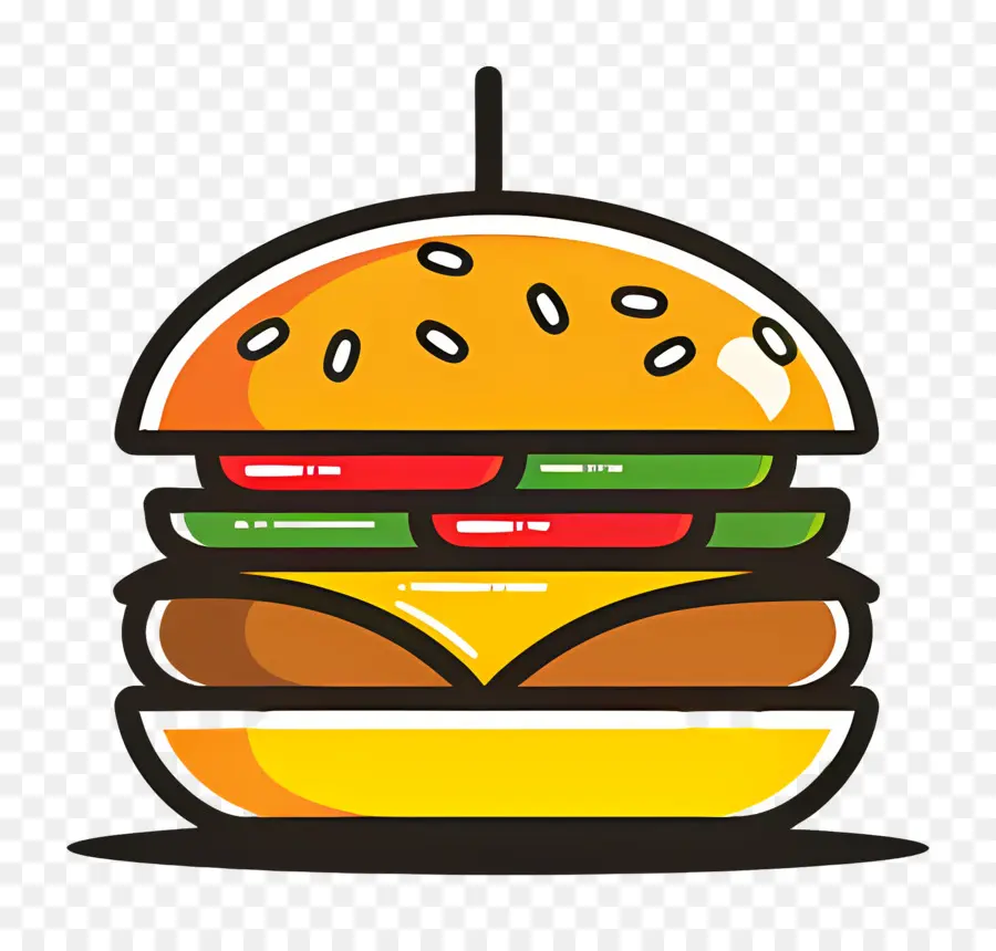 Logotipo De Hamburguesa，Hamburguesa Sencilla PNG