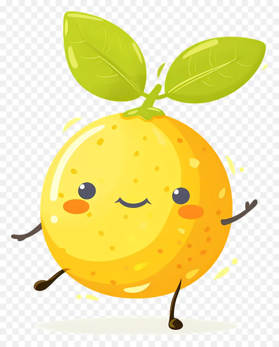 Limón Kawaii，Limón Amarillo PNG