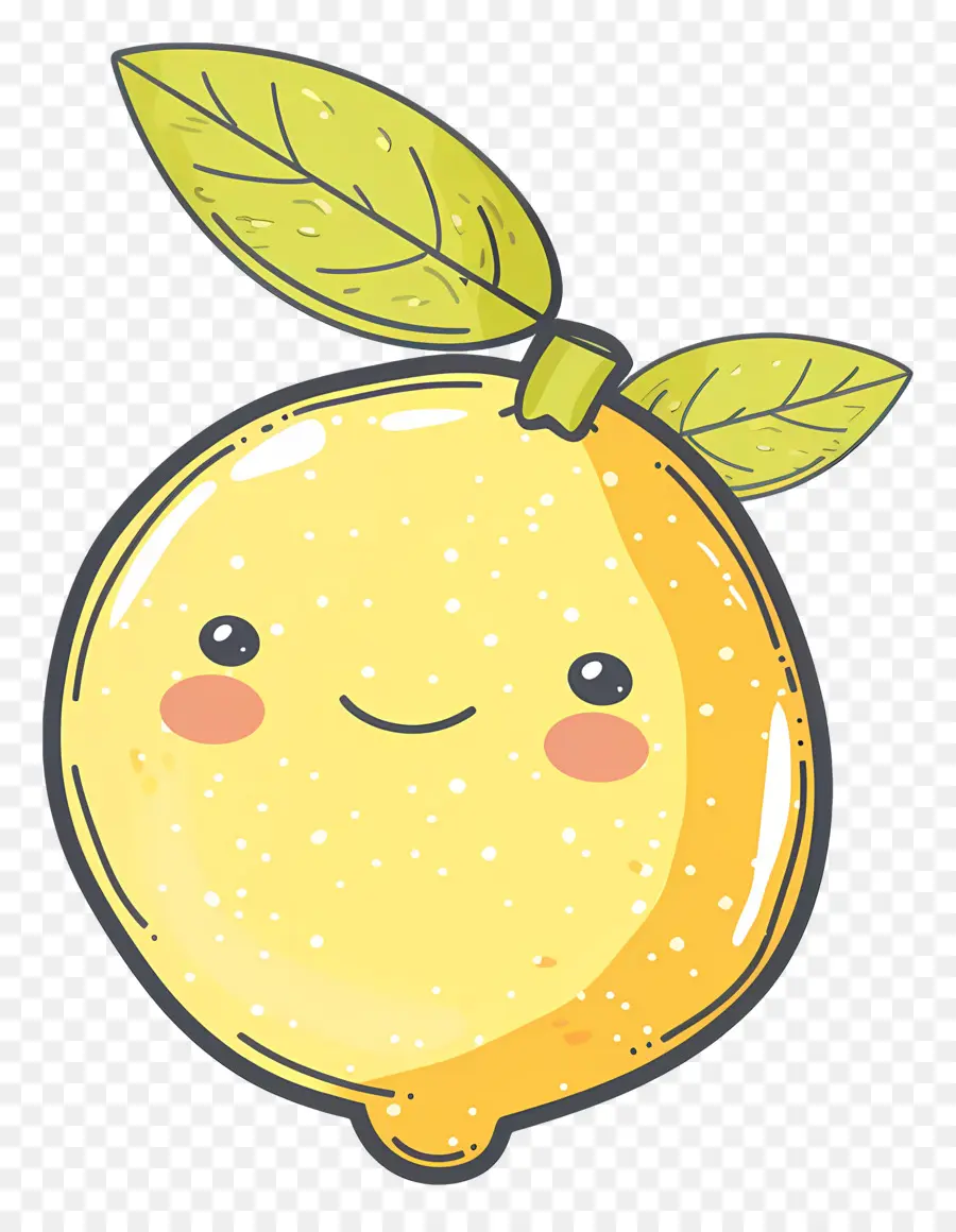 Limón Kawaii，Naranja Feliz PNG