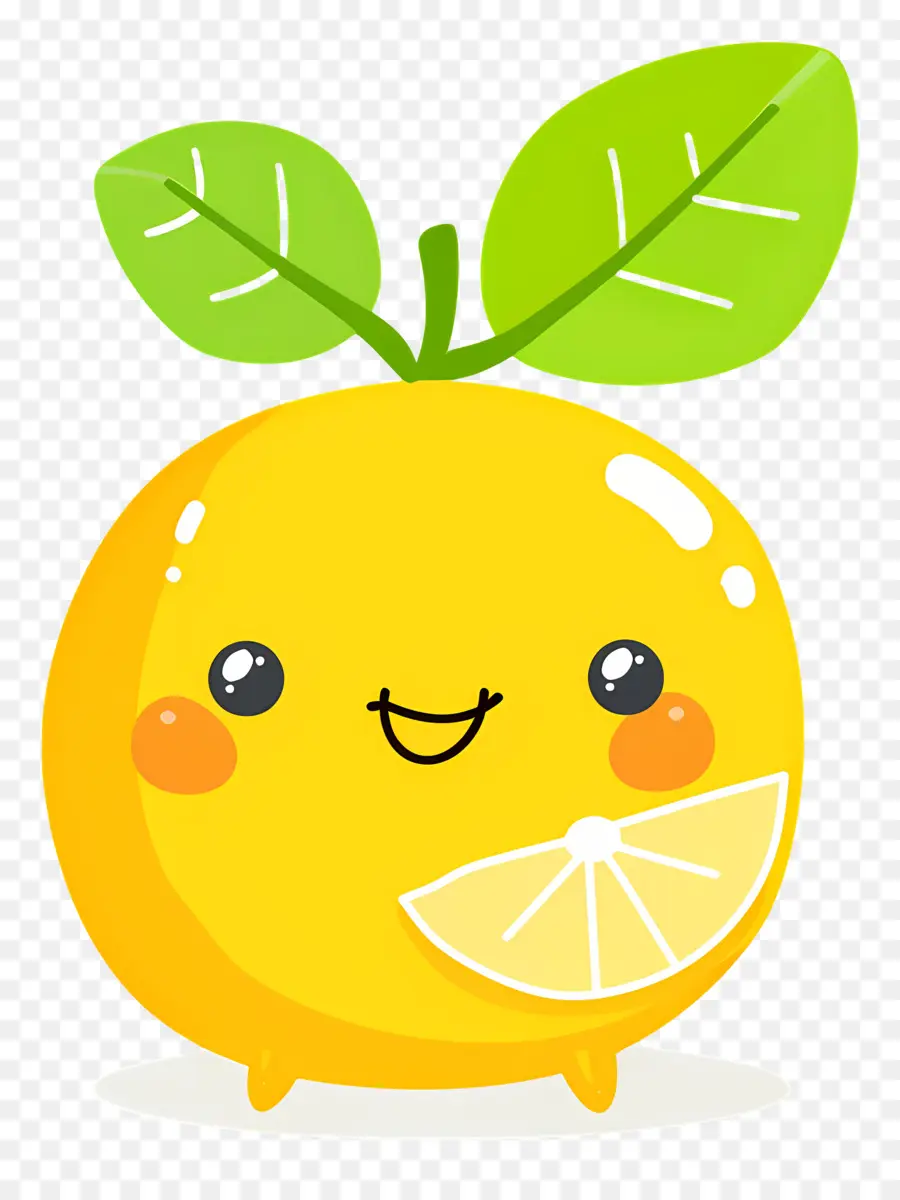 Limón Kawaii，Naranja Feliz PNG