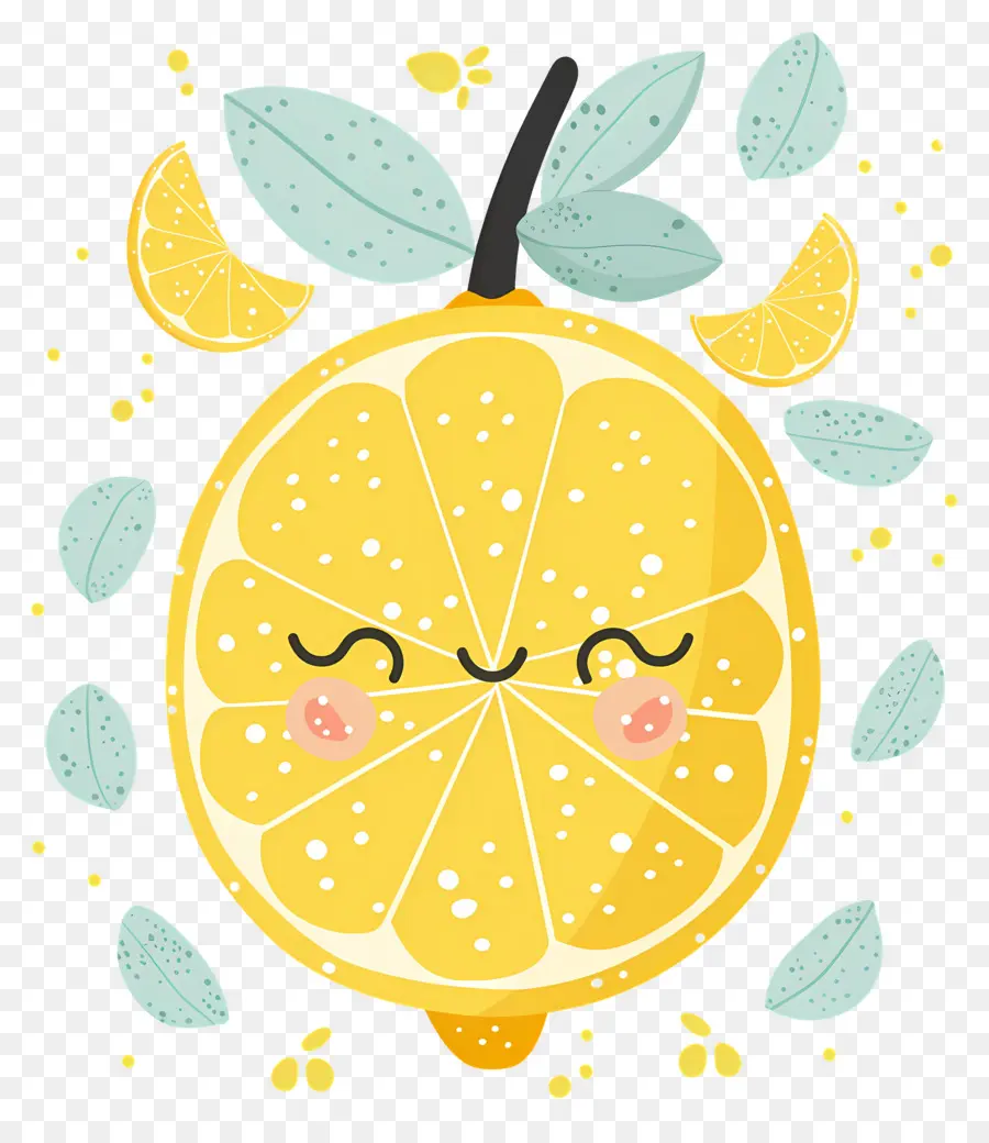 Limón Kawaii，Limón Amarillo PNG