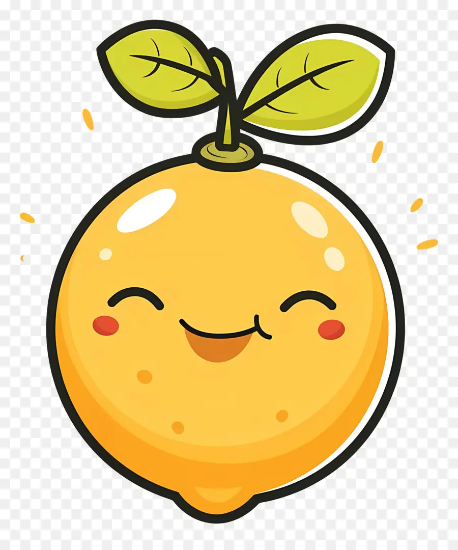 Limón Kawaii，Naranja Feliz PNG