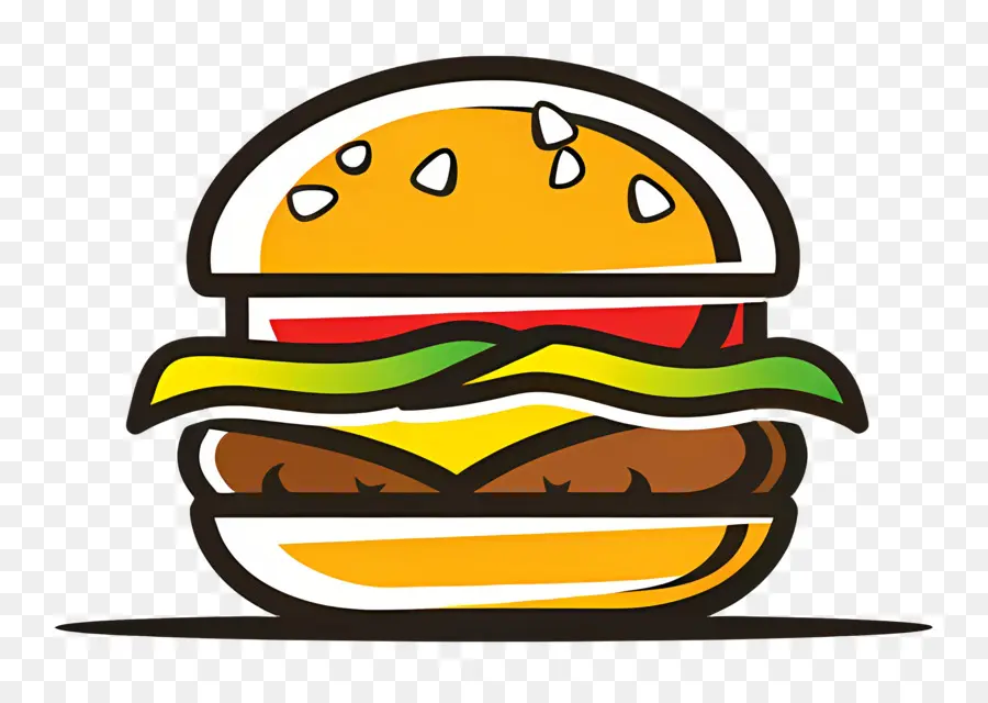 Logotipo De Hamburguesa，Hamburguesa Colorida PNG