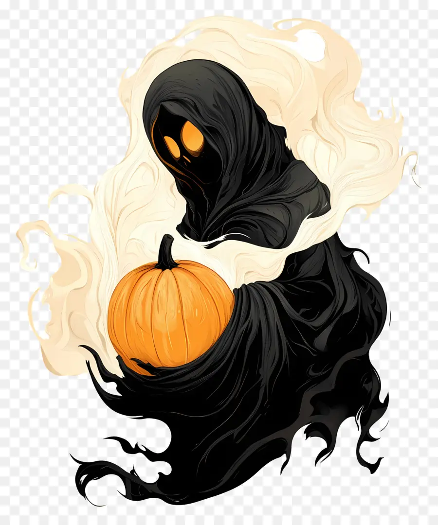 Calabaza Fantasma，Fantasma Con Calabaza PNG