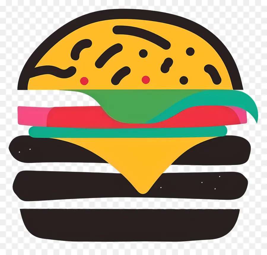 Logotipo De Hamburguesa，Hamburguesa Colorida PNG