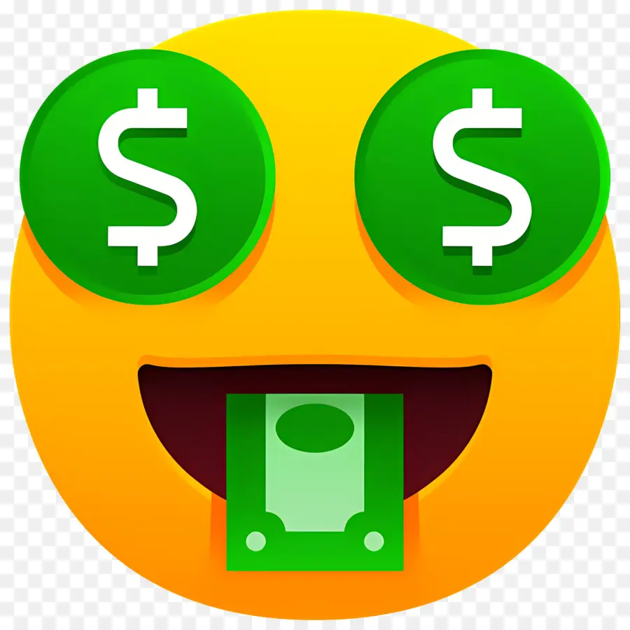 Dinero Emoji，Emoji De Cara De Dinero PNG