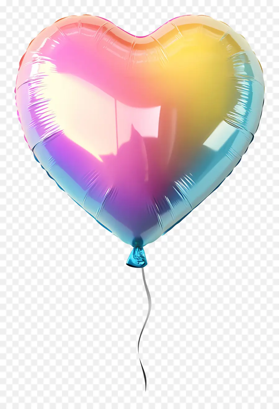 Globo De Amor，Globo De Corazón Arcoíris PNG