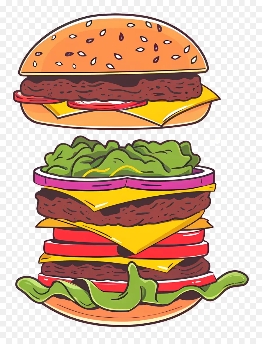 Hamburguesa Flotante，Hamburguesa Con Capas PNG