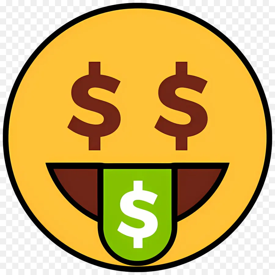 Dinero Emoji，Emoji De Cara De Dinero PNG