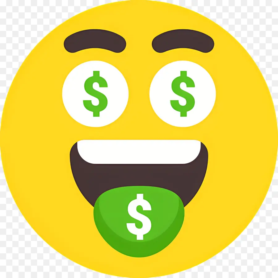 Dinero Emoji，Emoji De Cara De Dinero PNG