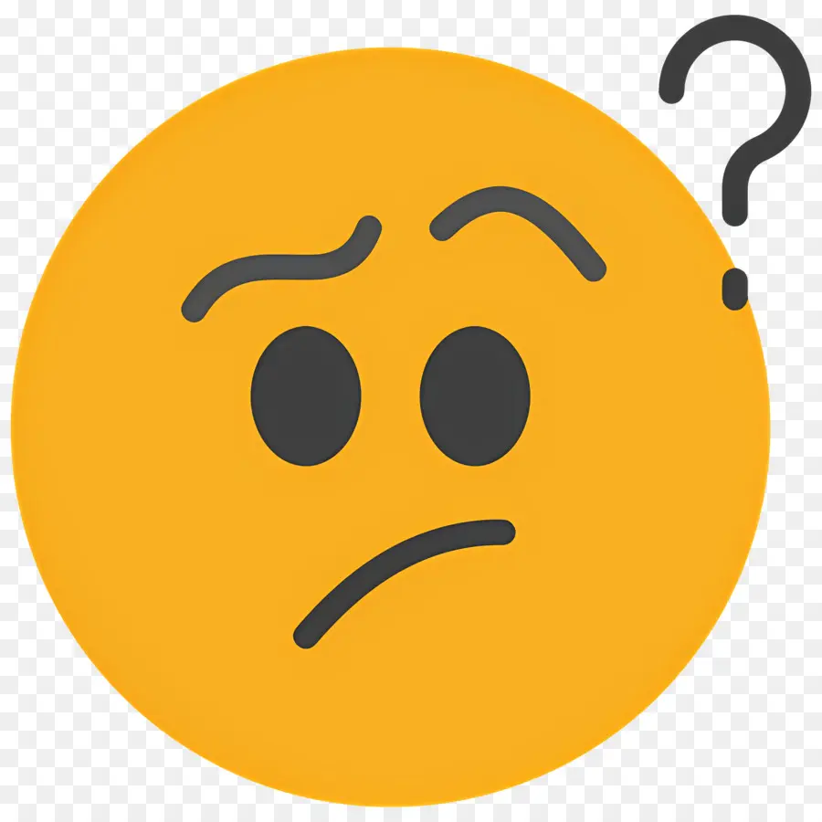 Emoji Confundido，Signo De Interrogación PNG