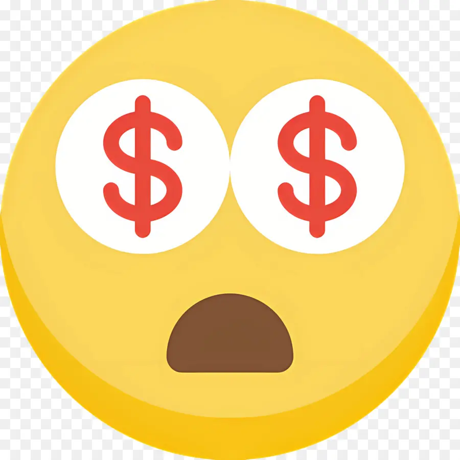 Dinero Emoji，Emoji De Ojos De Dólar PNG