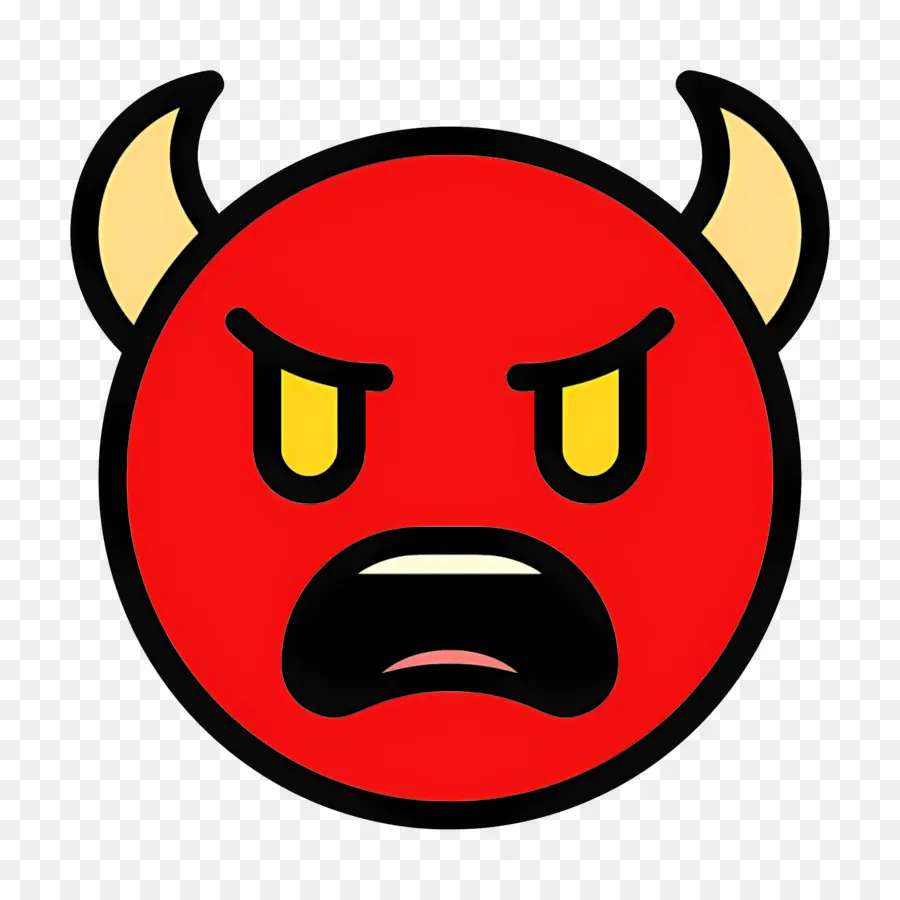 Diablo Emoji，Emoji Del Diablo Rojo PNG