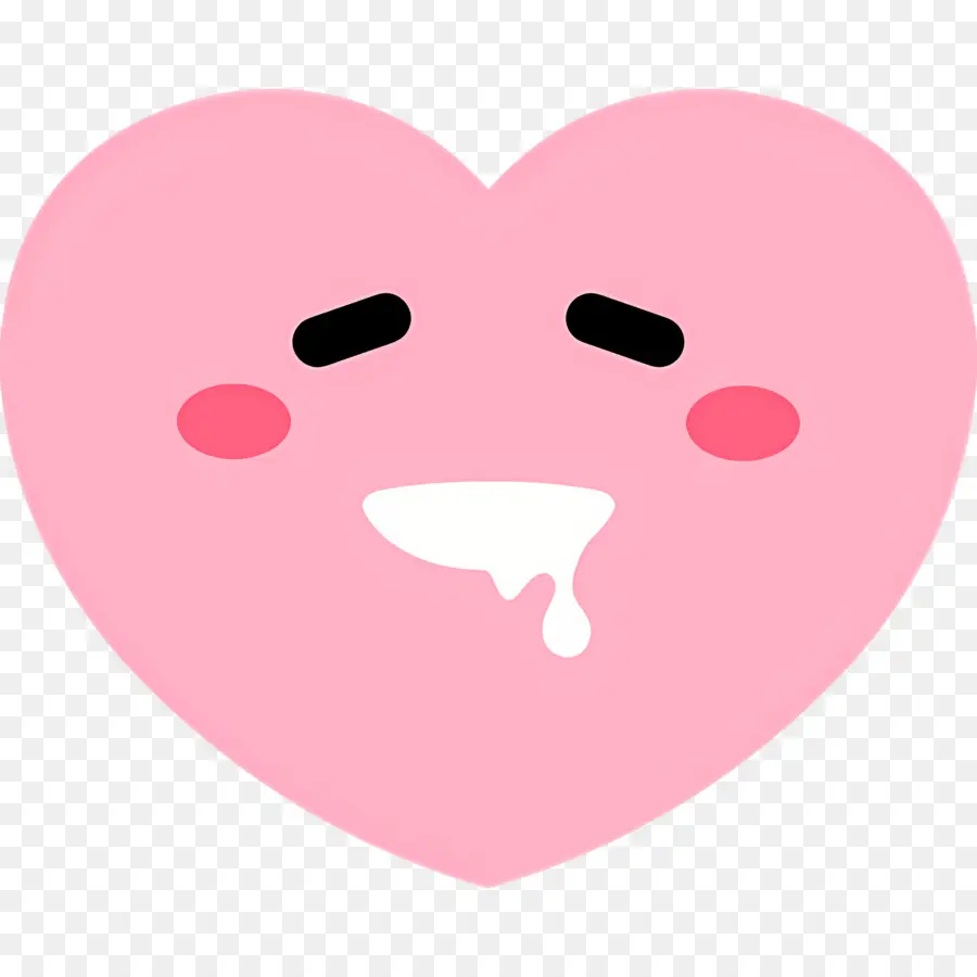 Emojis De Corazon，Corazón Rosa Con Baba PNG