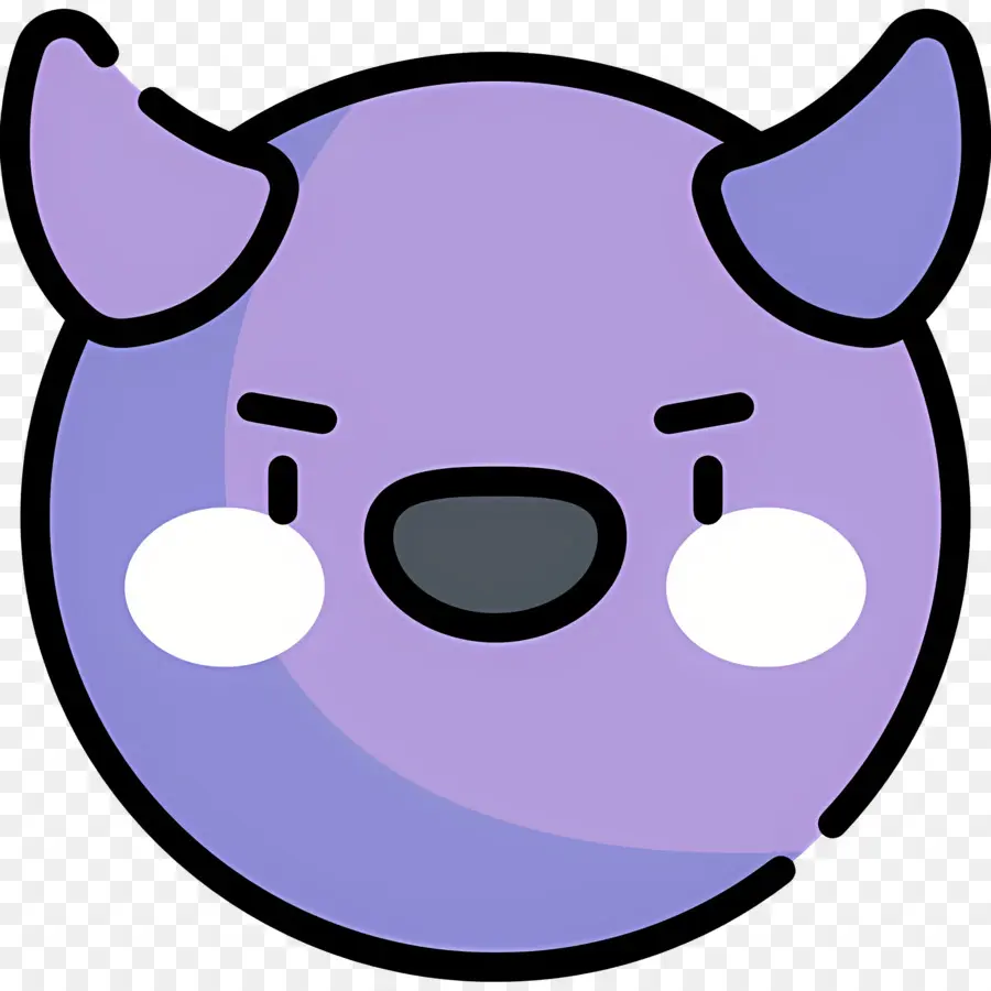 Diablo Emoji，Diablo Morado PNG