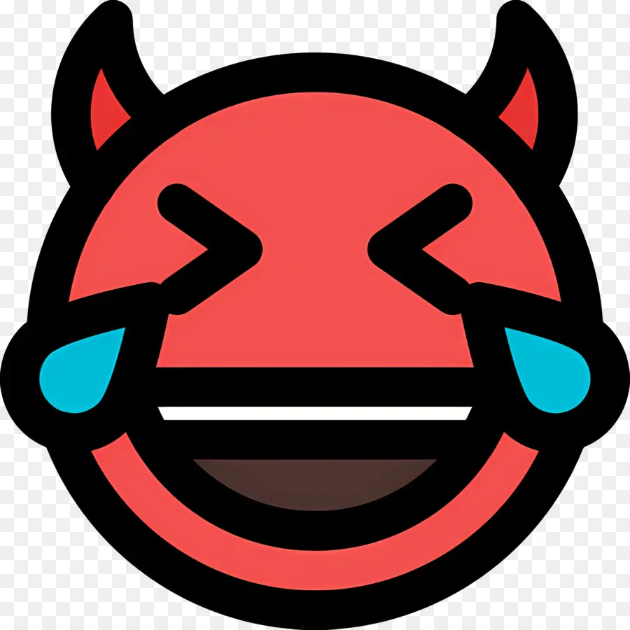 Diablo Emoji，Emoji Del Diablo Riendo PNG