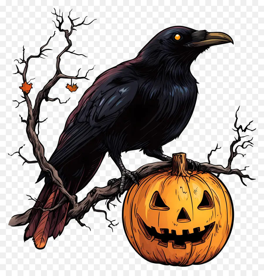 Cuervo De Halloween，Cuervo Negro PNG