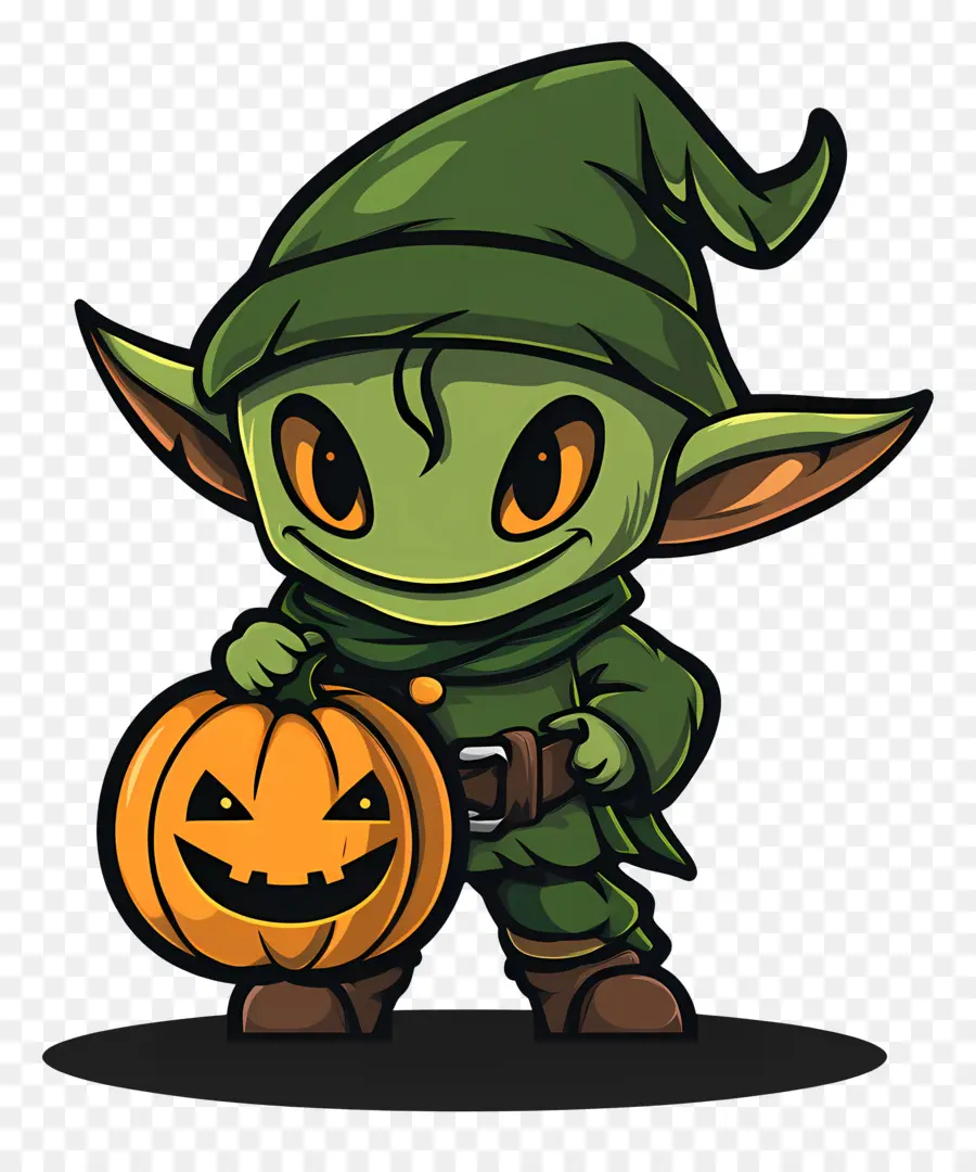 Calabaza Duende，Duende Con Calabaza PNG