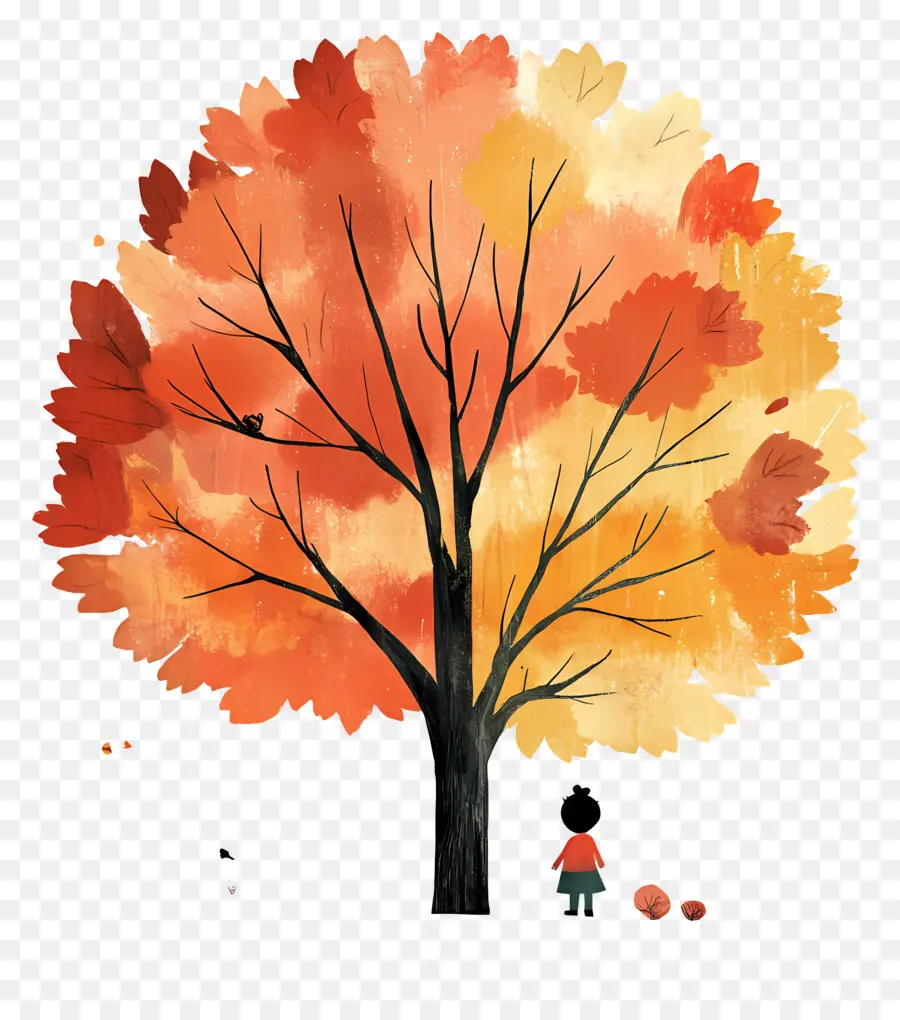 Se Agradecido，árbol De Otoño PNG