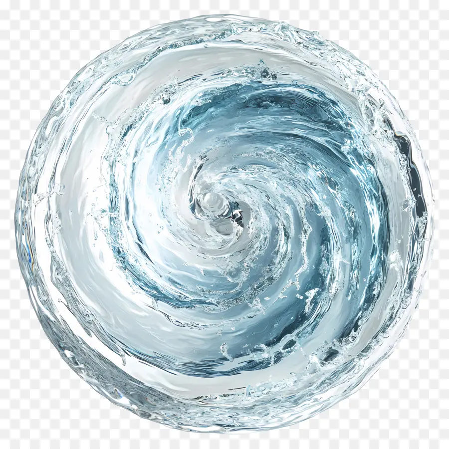 Remolino De Agua，Espiral Azul PNG