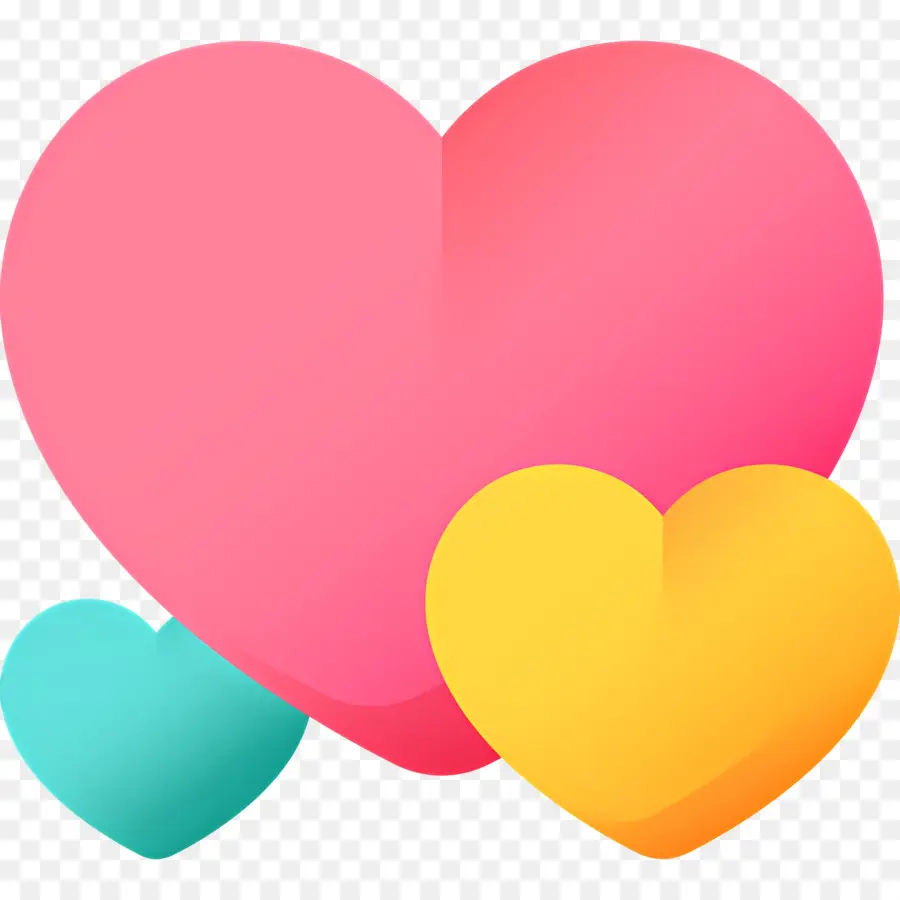 Emojis De Corazon，Corazones Coloridos PNG