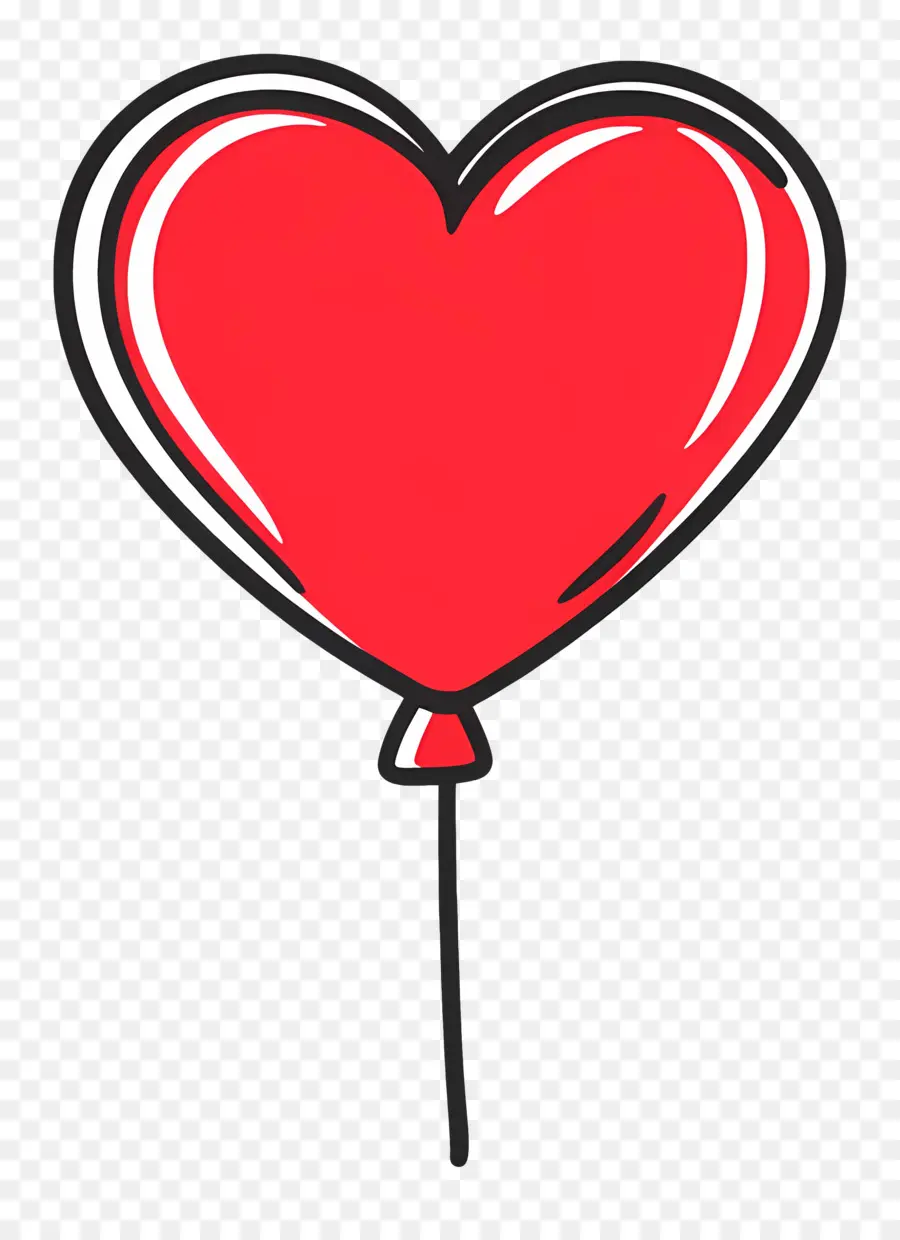 Globo De Amor，Globo De Corazón Rojo PNG