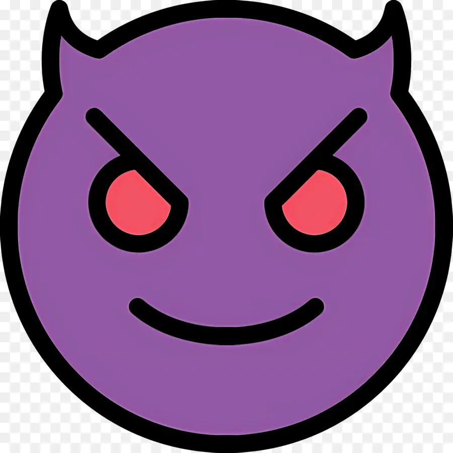 Diablo Emoji，Emoji Del Diablo Morado PNG