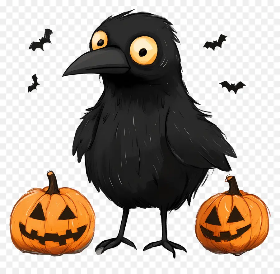 Cuervo De Halloween，Cuervo Negro PNG