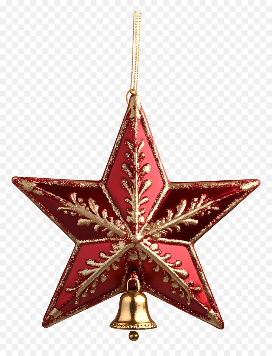 Estrella De Navidad，Adorno De Estrella Roja PNG